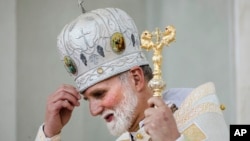 Глава УГКЦ в Америці архиєпископ Борис Ґудзяк отримав нагороду CNEWA. AP Photo/Matt Rourke