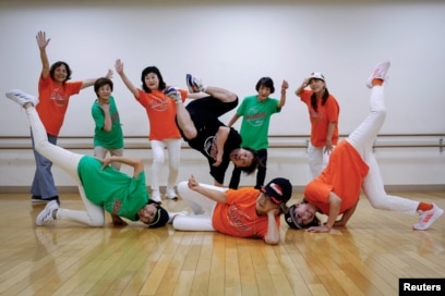 Inspired by Olympics, Japanese Seniors Learn Breakdancing