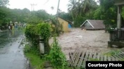 Ribuan rumah terendam banjir di Kota Bima, Kabupaten Bima dan Kabupaten Sumbawa Provinsi Nusa Tenggara Barat, Rabu 21 Desember 2016. (Foto: Humas BNPB)