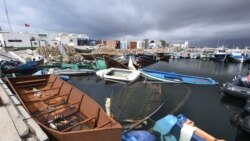FILE—The remains of boats used by migrants to cross the Mediterranean to reach Europe are scattered along the port of El-Amra in Tunisia's Sfax governorate on April 24, 2024.