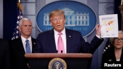 President Donald Trump në konferencë shtypi, 26 shkurt 2020
