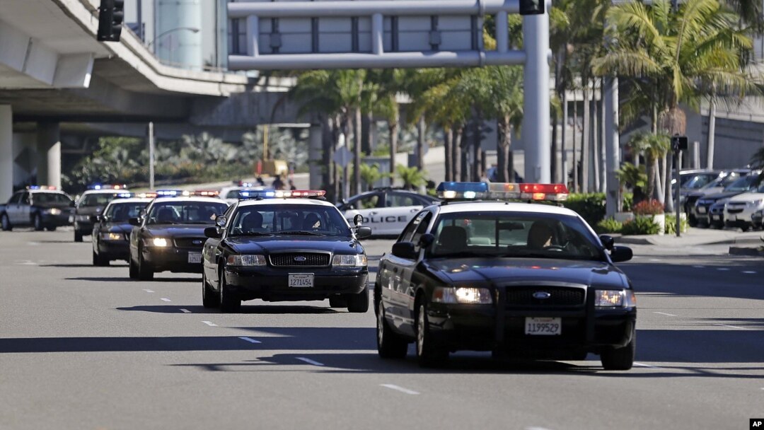 Xe cảnh sát ở Phi trường Quốc tế Los Angeles (ảnh tư liệu).