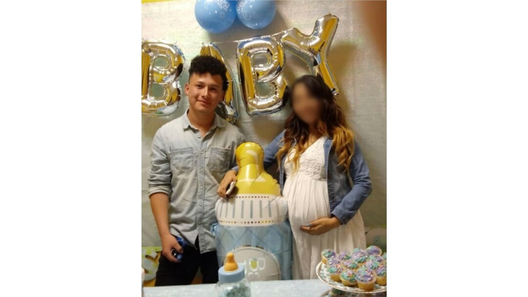 Marvin Rivera-Martinez and his wife, Shelsea, in 2018. Rivera-Martinez was recently detained. She agreed to provide this photo on the condition that VOA would conceal her last name and face, due to her mixed-family status and pending asylum claims.