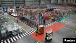 A view of part of online retailer Lazada's warehouse in Depok, south of Jakarta, Indonesia, March 26, 2018. 