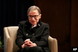 Supreme Court Justice Ruth Bader Ginsberg attends Georgetown Law's second annual Ruth Bader Ginsburg Lecture, Oct. 30, 2019, in Washington.