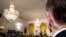 FILE - A Secret Service agent stands as President Donald Trump speaks during a news conference in the East Room of the White House in Washington, Feb. 16, 2017.