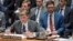 British Deputy Ambassador to the United Nations Jonathan Allen speaks during a Security Council meeting on the situation between Britain and Russia, March 14, 2018, at U.N. headquarters.