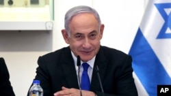 بنیامین نتانیاهو نخست وزیر اسرائیل در جلسه هیئت دولت - آرشیو