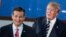 Republican U.S. presidential candidates U.S. Senator Ted Cruz (L) and real estate mogul Donald Trump take a break during a commercial during the second Republican debate of the 2016 U.S. presidential campaign at the Ronald Reagan Presidential Library in Simi Valley, California, Sept. 16, 2015.