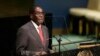 FILE: Robert Mugabe, President of Zimbabwe, addresses the United Nations High-level Thematic Debate on Achieving the Sustainable Development Goals, Thursday April 21, 2016 at U.N. headquarters. (AP Photo/Mark Lennihan)