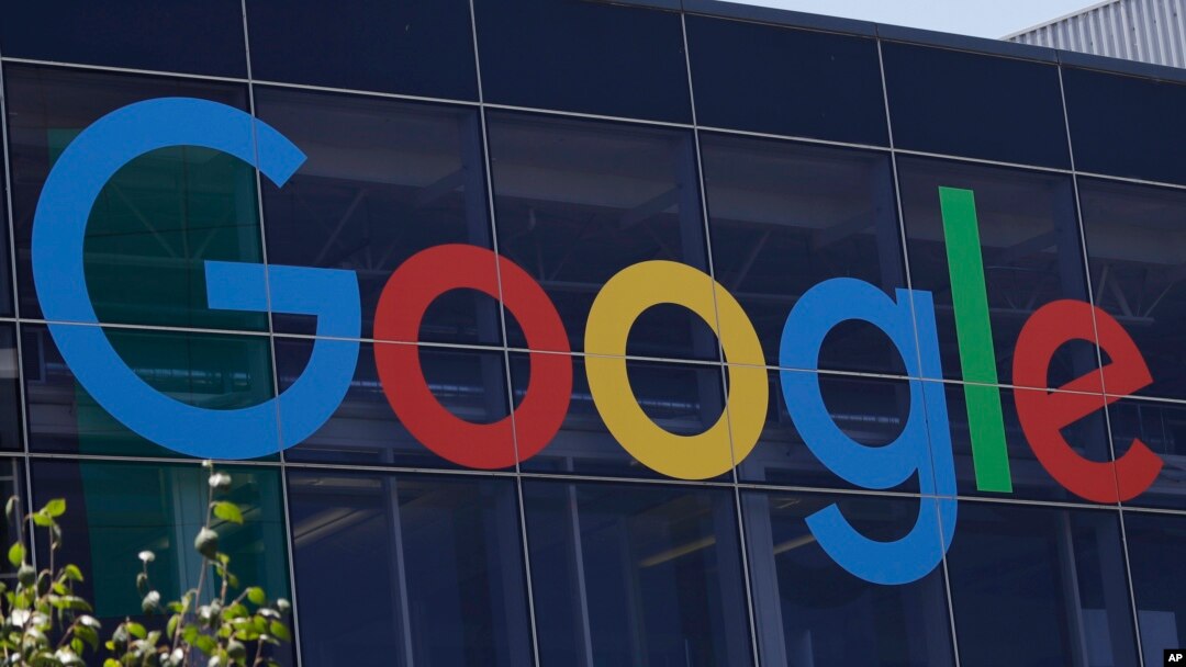 FILE - This July 19, 2016, file photo shows the Google logo at the company's headquarters in Mountain View, California. 