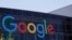 FILE - The Google logo is seen at the company's headquarters in Mountain View, California, July 19, 2016.