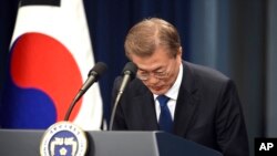 Le President sud-coréen Moon Jae-In, le 10 mai 2017.