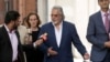 Former Indian politician and billionaire businessman Vijay Mallya, center, arrives for his extradition hearing at Westminster Magistrates Court in London, June 13, 2017. 
