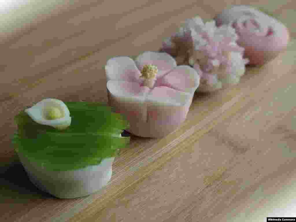 Wagashi, traditional Japanese confections, can express the four seasons.