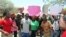 Zimbabwe's state workers took to the streets to protest their low salaries and high inflation, in Harare, Nov. 6, 2019. (Columbus S. Mavhunga/VOA)
