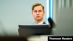 Al-Noor Islamic Centre Mosque shooter Philip Manshaus appears for the verdict at Asker and Baerum district court in Sandvika, Norway, June 11, 2020.