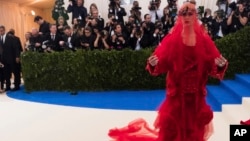 Katy Perry attends The Metropolitan Museum of Art's Costume Institute benefit gala celebrating the opening of the Rei Kawakubo/Comme des Garçons: Art of the In-Between exhibition on May 1, 2017, in New York. 