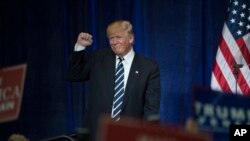 Le candidat républicain Donald Trump à l'Université du Wisconsin à Eau Claire, le 1 novembre 2016.