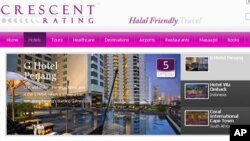 A partial screenshot of crescentrating.com, a website catering to customers looking for Halal friendly travel options