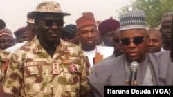 Janar Buratai hafsan hafsoshin sojojin Najeriya da gwamnan Borno Kashim Shettima