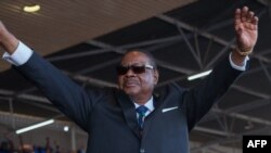 Le président du Malawi Arthur Peter Mutharika, issu du Parti démocratique progressiste au pouvoir, à Blantyre le 28 mai 2019. (AMOS GUMULIRA / AFP) 