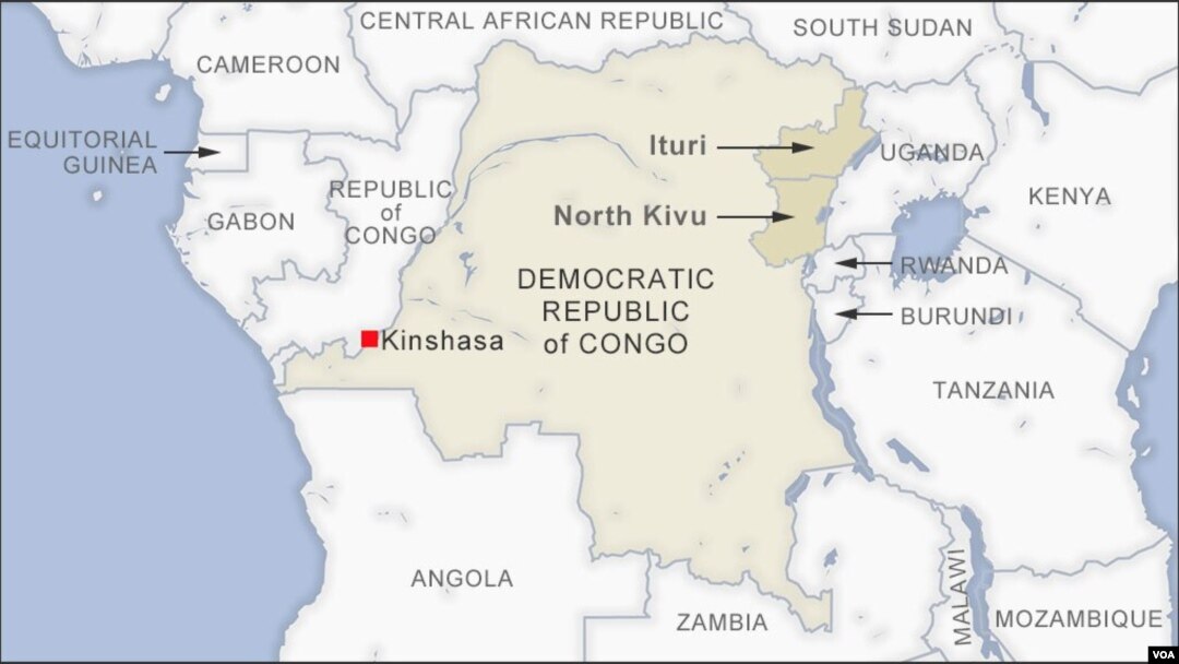Map Of Drc In Africa Uganda, Drc Claim 35 Rebels Held In Fighting