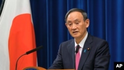 25일 스가 요시히데 일본 총리가 도쿄 총리관저에서 기자회견을 했다. 