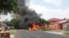 One of the houses that was set on fire in Rosettenville in Johannesburg.