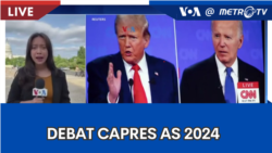 Laporan VOA untuk Metro TV: Debat Capres AS 2024