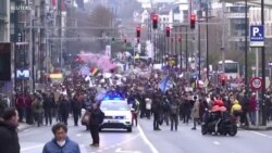 Belçika’da Covid-19 Kısıtlamaları Protesto Edildi
