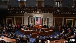 A general view shows House of Representatives vote on a new Speaker of the House at the US Capitol on October 18, 2023 in Washington, DC.