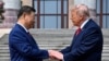 U.S. President Donald Trump participates in events at the Great Hall of the People and greets President of the People’s Republic of China Xi Jinping May 14, 2026, in Beijing China.