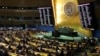 Ambassadors vote during a United Nations General Assembly meeting on the third anniversary of Russia's invasion of Ukraine, at U.N. Headquarters in New York City, Feb. 24, 2025. 