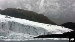 Glaciar de Pastoruri en Huaraz, Perú.