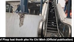 Cảnh bề bộn, xuống cấp ở một số ga của tuyến metro Cát linh-Hà đông, tháng 3/2019