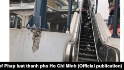 Cảnh bề bộn, xuống cấp ở một số ga của tuyến metro Cát linh-Hà đông (ảnh tư liệu tháng 3/2019).