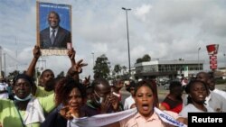 Des soutiens de Laurent Gbagbo à Abidjan, le 1er septembre 2020.