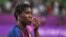 Asisat Oshoala après un match de ligue des champions à Budapest le 18 mai 2019. (Photo by Attila KISBENEDEK / AFP)