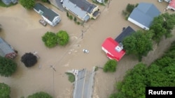 Inundación en Ludlow, Vermont, EEUU, el 10 de julio de 2023.