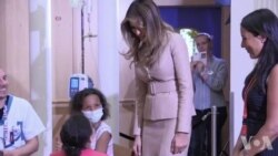 Melania Trump en visite à l’hôpital reine Fabiola en Belgique (vidéo)
