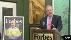 Theo chủ nhiệm tờ tạp chí, ông Steve Forbes, hầu hết những người có tên trên danh sách tỉ phú năm nay đến từ các quốc gia Brazil, Nga, Ấn Độ và Trung Quốc