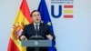 ARCHIVO - El ministro de Exteriores de España, José Manuel Albares, durante una conferencia de prensa en Bruselas, el 27 de mayo de 2024.
