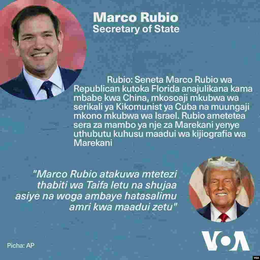 Marco Rubio Waziri wa Mambo ya Nje