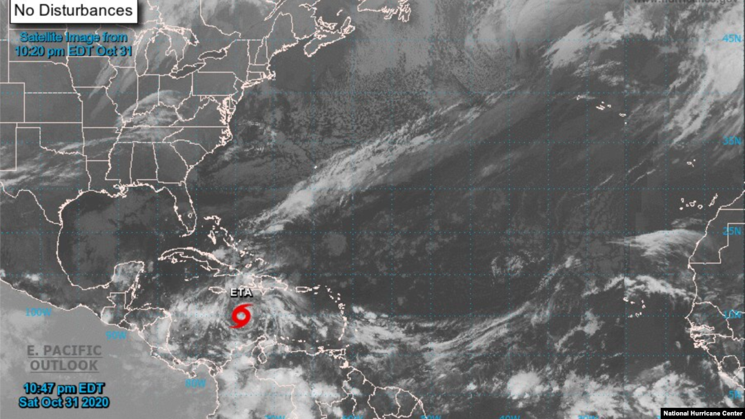 Badai Tropis Eta, 31 Oktober 2020. (Foto: Pusat Badai Nasional AS/NHC)