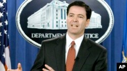 James B. Comey como funcionario del Departamento de Justicia en 2004. Comey sería el nominado del presidente Obama para dirigir el FBI.