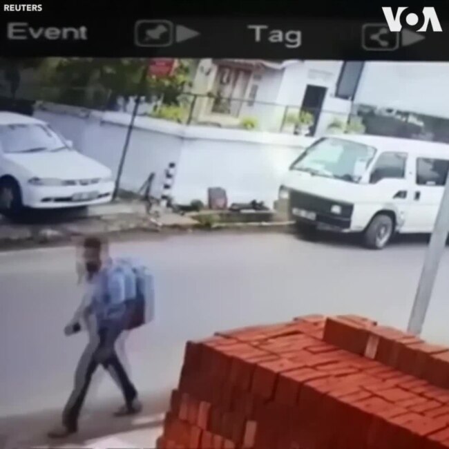 Camera an ninh ghi hình nghi phạm đánh bom ở Sri Lanka