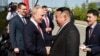 Vladimir Putin e Kim Jung un, no Cosmódromo de Vostochny,, Rússia