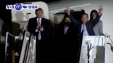 VOA60 America - Three Americans freed from North Korea are greeted in Washington by President Donald Trump