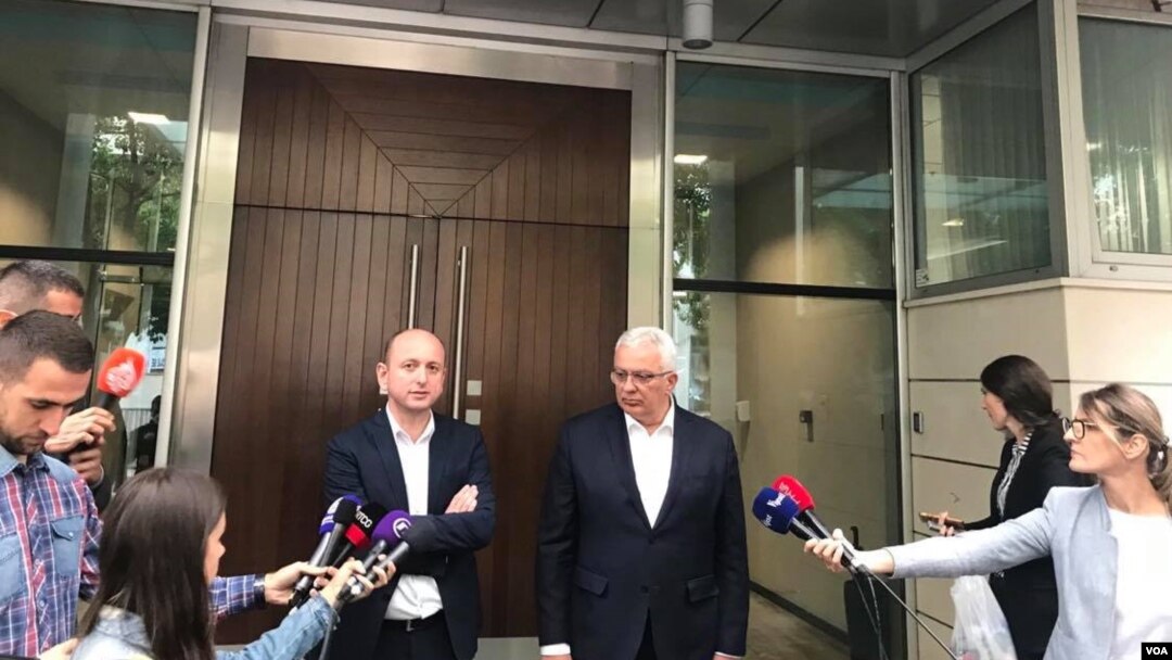 ARHIVA: Lideri koalicije Za budućnost Crne Gore Milan Knežević i Andrija Mandić(Foto: Glas Amerike)